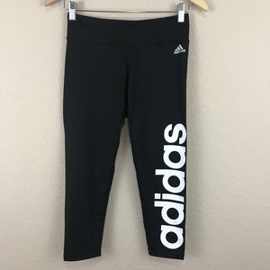 💣 Black Adidas 3/4 Capri mid-rise Tights NWT